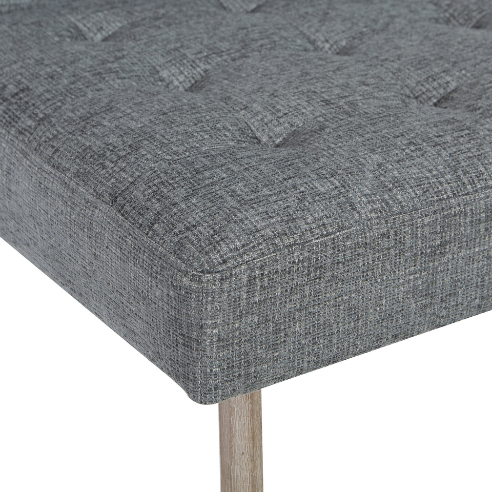 dolores mid century modern tufted lounge chair in charcoal detail