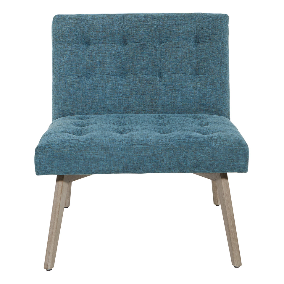dolores mid century modern tufted lounge chair in sky front